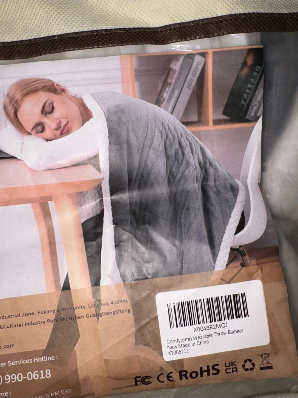 Electric Heated Throw Blanket - Gray